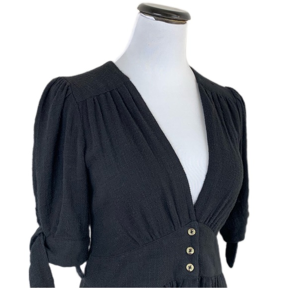 Free People SZ S Love Of My Life Black MIDI Dress - Picture 3 of 10